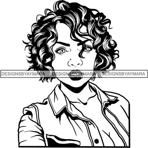 Afro Latina Woman SVG Cutting Files For Silhouette Cricut and More