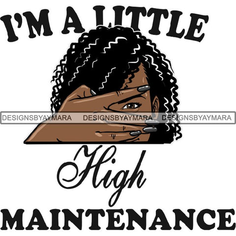 Afro Woman Peeking Peek-a-Boo I see You Melanin Pretty Half Face PNG File For Print Not For Cutting