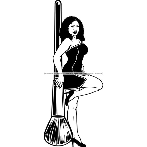Afro Woman SVG Make Up Goddess Cutting Files For Cricut Silhouette and Much More