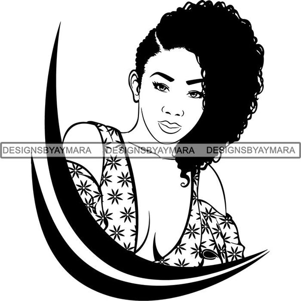 Afro Woman SVG Cut Files For Silhouette and Cricut