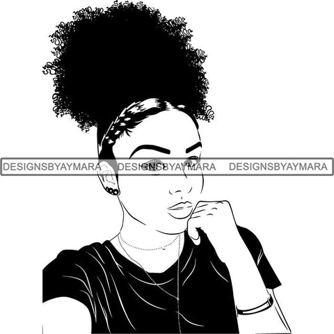 Afro Latina Woman SVG Cutting Files For Silhouette Cricut and More