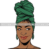 Afro Woman SVG Turban Head Wrap Cutting Files For Silhouette Cricut and More