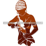 Sensual African Silhouette Goddess Safari Africa Nature Exotic Culture SVG Cutting Files.