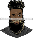 Attractive Black Man Bearded Hipster Model Fashion Male Guy Hombre Masculino Guapo Stylish Close-up Sexy Macho Manly SVG Files For Cutting