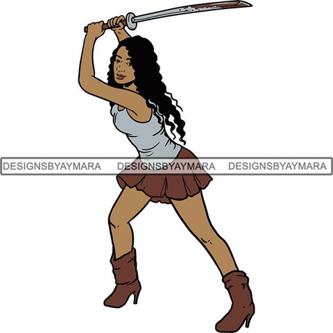 Afro Black Woman Halloween SVG Cutting Files For Silhouette Cricut and More