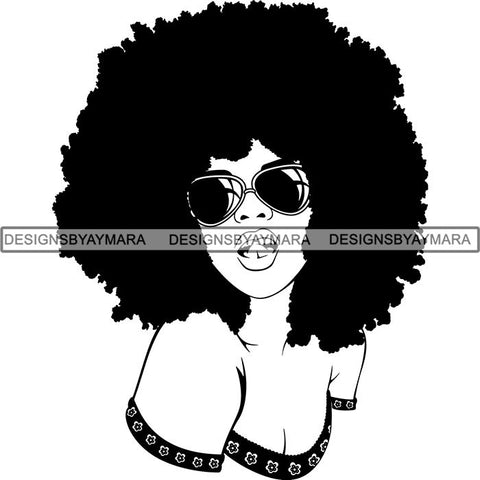 Afro Woman SVG Cut Files For Silhouette and Cricut