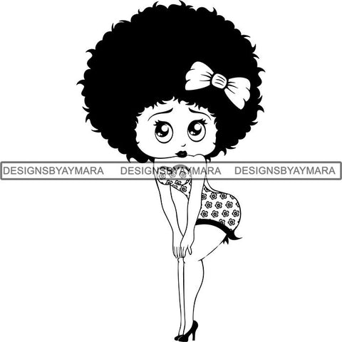 Afro Latina Woman SVG Cutting Files For Silhouette Cricut and More