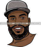 Attractive Black Man Bearded Hipster Model Fashion Male Guy Hombre Masculino Guapo Stylish Close-up Sexy Macho Manly SVG Files For Cutting