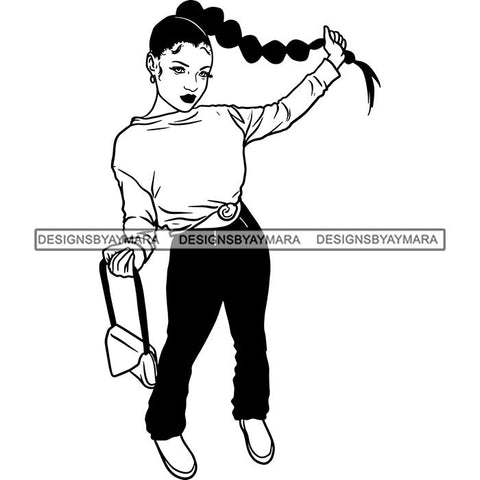 Fashion Woman Model Posing Summer Outfit Vogue Goddess Glamour Trendy Clothing Vector SVG Cutting Files