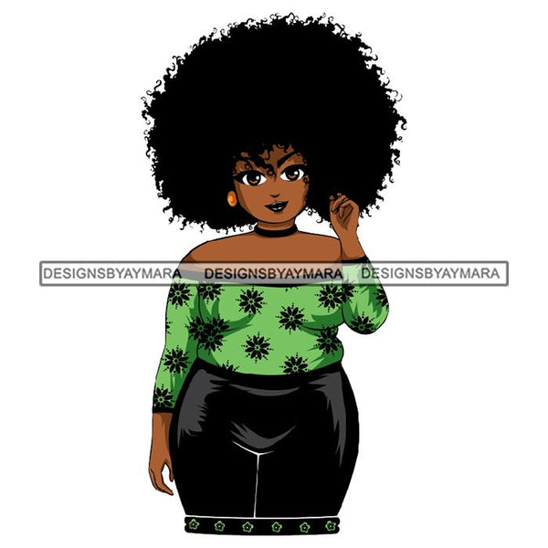 Afro African Lady Pretty Face Goddess Glamour Fashion Vector SVG Cutting Files