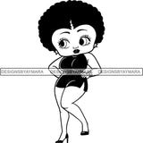 Afro Sexy Queen Betty SVG Cutting Files For Cricut and Silhouette