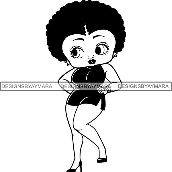 Afro Sexy Queen Betty SVG Cutting Files For Cricut and Silhouette