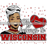 Wisconsin Collage Football Melanin SVG Cutting Files For Silhouette Cricut and More