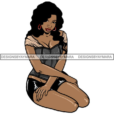 Afro Woman Tattoo Sexy Melanin Nubian Goddess PNG Files For Print Not For Cutting