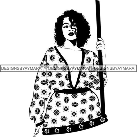 Afro Latina Woman SVG Cutting Files For Silhouette Cricut and More