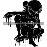 Sensual African Couple Silhouette Goddess Safari Africa Nature Exotic Culture SVG Cutting Files.