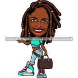 Cute Afro Lola Boss Lady Summer Fashion Dope Diva Glamour .SVG Cutting
