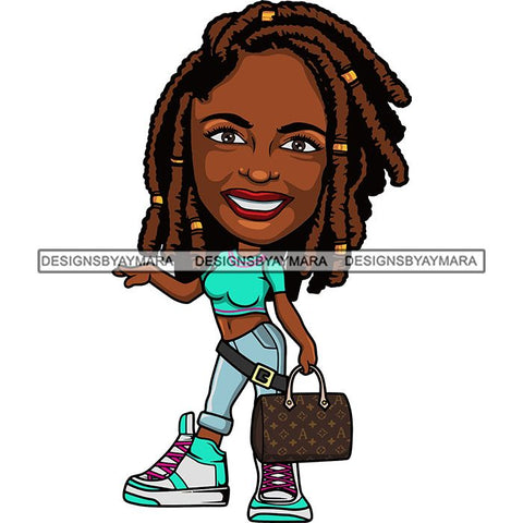 Cute Afro Lola Boss Lady Summer Fashion Dope Diva Glamour .SVG Cutting