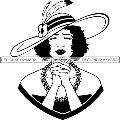 Latina Woman Praying God .SVG Cut Files For Silhouette and Cricut