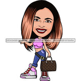 Cute Afro Lola Boss Lady Summer Fashion Dope Diva Glamour .SVG Cutting