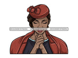 Classy Lady Praying God .PNG .JPG .SVG Clipart Perfect For Printing Not For Cutting