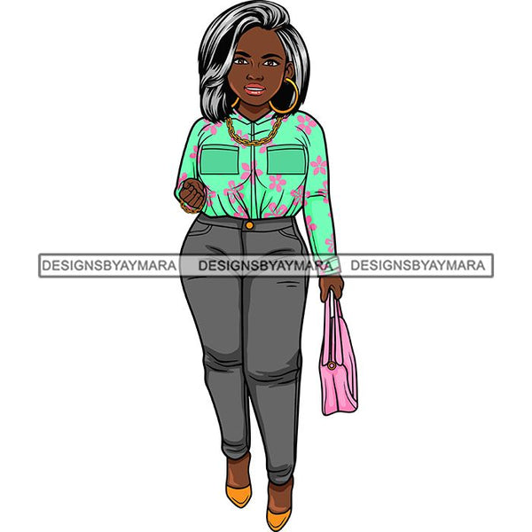 Afro Lola Classy Fashion Lady Glamour Businesswoman .SVG Cutting Files For Silhouette Cricut and More!