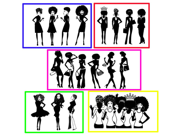 Afro Beautiful Black Woman SVG African American Ethnicity Afro Puffy Hairstyle Beauty Salon Queen Diva Classy Lady  Beautiful People Beauty Salon Princess