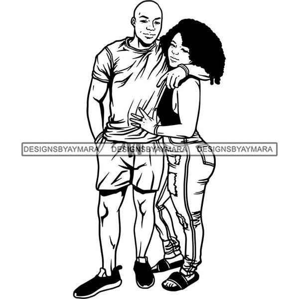 Happy Couple Relationship Goals Soulmates Man Woman Together Marry True Love SVG Cutting Files