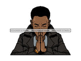 Man Praying God PNG Print File Not For Cutting