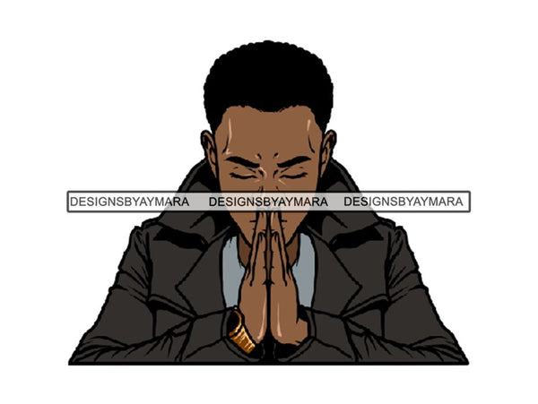 Man Praying God PNG Print File Not For Cutting