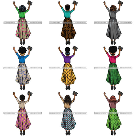 Bundle 9 Afro Lola Praying Begging Asking God Lord Faith Strength .SVG Vector Clipart Cutting Files For Silhouette Cricut and More!