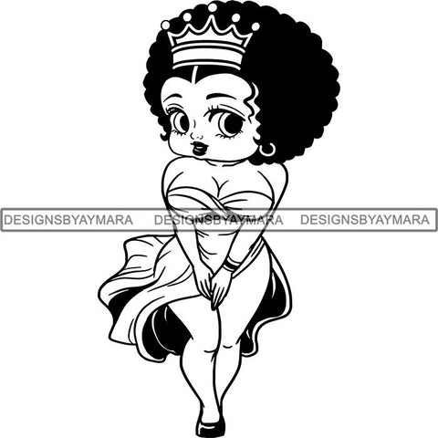 Afro Sexy Queen Betty SVG Cutting Files For Cricut and Silhouette