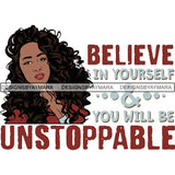 Afro Independent Successful Woman SVG Cutting Files For Silhouette Cricut and More