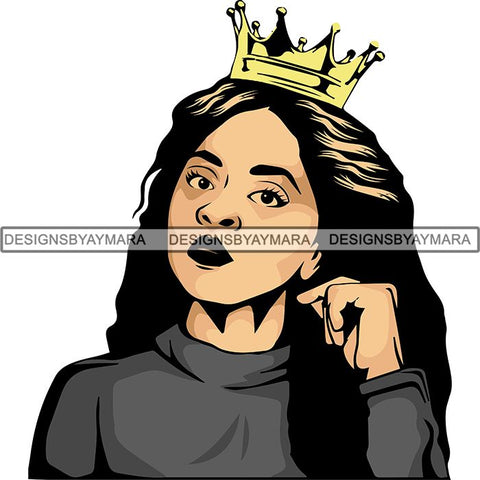 Afro Beautiful Woman Goddess Diva Classy Lady .SVG Cut Files For Silhouette and Cricut