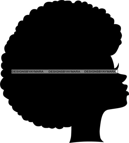 Afro Black Woman Mermaid Aquatic Creature  SVG Cutting File For Silhouette and Cricut