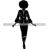 Afro Classy Church Lady Silhouette Glamour Beautiful Model SVG Files For Cutting and More!