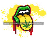 Weed Leaf Sexy Lips Cannabis Medical Marijuana Joint Blunt High Life SVG Cutting Files