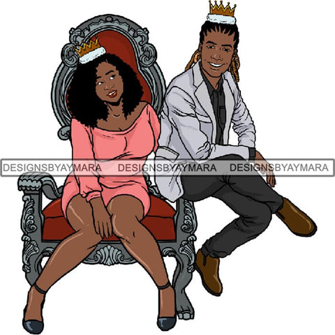 King and Queen Rey Reina Couple Life Goals PNG Print Files Not For Cutting