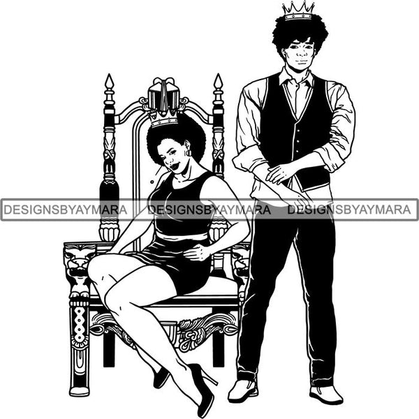 King and Queen Rey Reina Couple Life Goals SVG Cut Files For Silhouette and Cricut