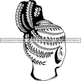 Afro Woman Braids Dreads Dreadlocks Hairstyle SVG Cut Files For Silhouette and Cricut