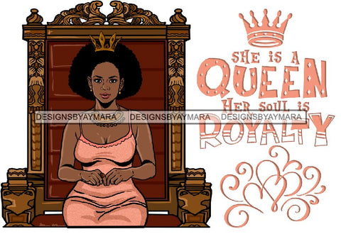 Afro Queen Goddess Melanin Nubian Glamour .PNG Print Files Not For Cutting