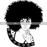 Afro Latin Woman SVG Curly Hairstyle Cutting Files For Silhouette Cricut and More