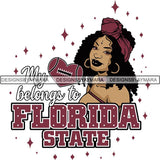 Florida State Collage Football Melanin SVG Cutting Files For Silhouette Cricut and More