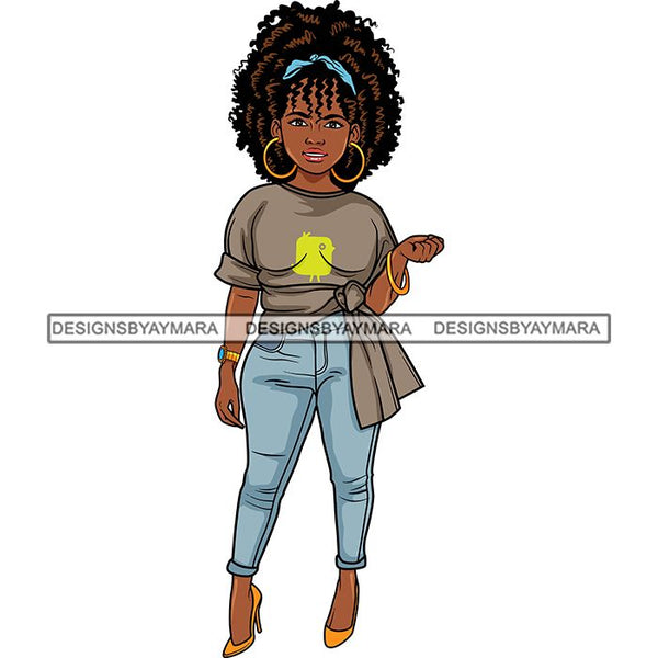 Afro Lola Boss Confident Classy Lady SVG Cutting Files For Silhouette Cricut and More