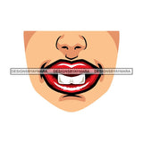 Funny Half Face Cute Designs For Mask Virus Protection SVG Cutting Files