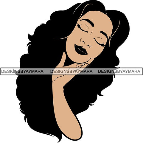 Afro Woman SVG Melanin Nubian Color Cutting Files