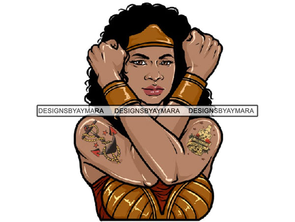 Tattoo Nubian Goddess PNG Files For Print Not For Cutting