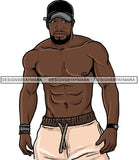 Attractive Black Man Bearded Hipster Model Fashion Male Guy Hombre Masculino Guapo Stylish Close-up Sexy Macho Manly SVG Files For Cutting