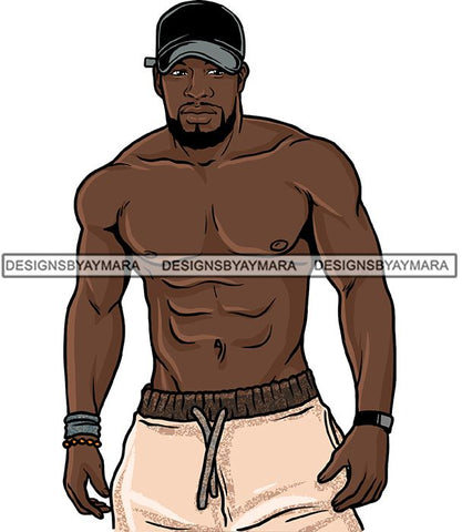 Attractive Black Man Bearded Hipster Model Fashion Male Guy Hombre Masculino Guapo Stylish Close-up Sexy Macho Manly SVG Files For Cutting
