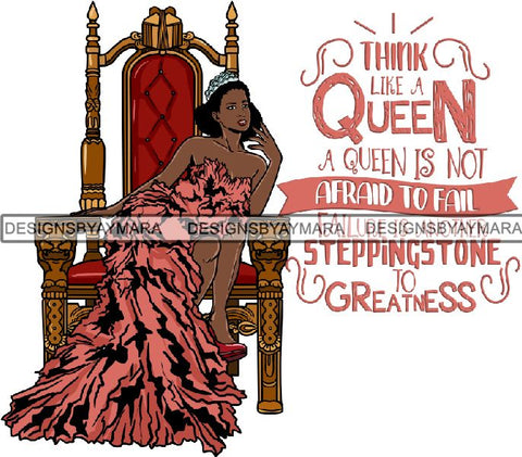 Afro Queen Goddess Melanin Nubian Glamour .PNG Print Files Not For Cutting